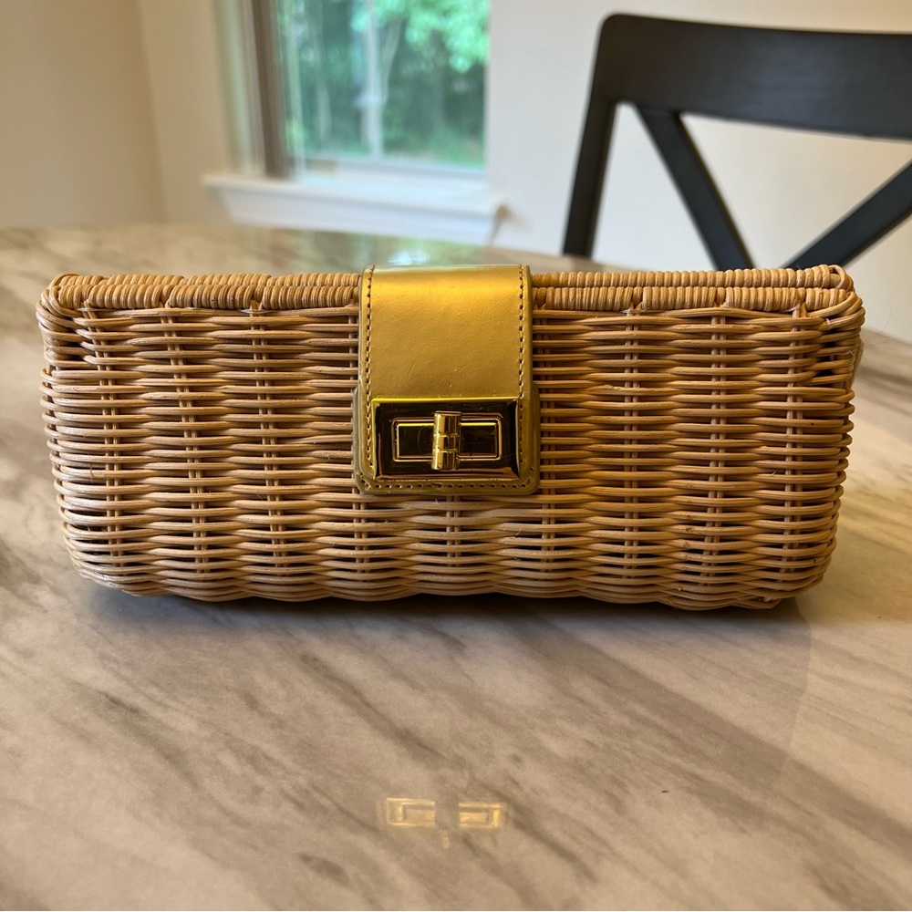 J. CREW l Woven Clutch